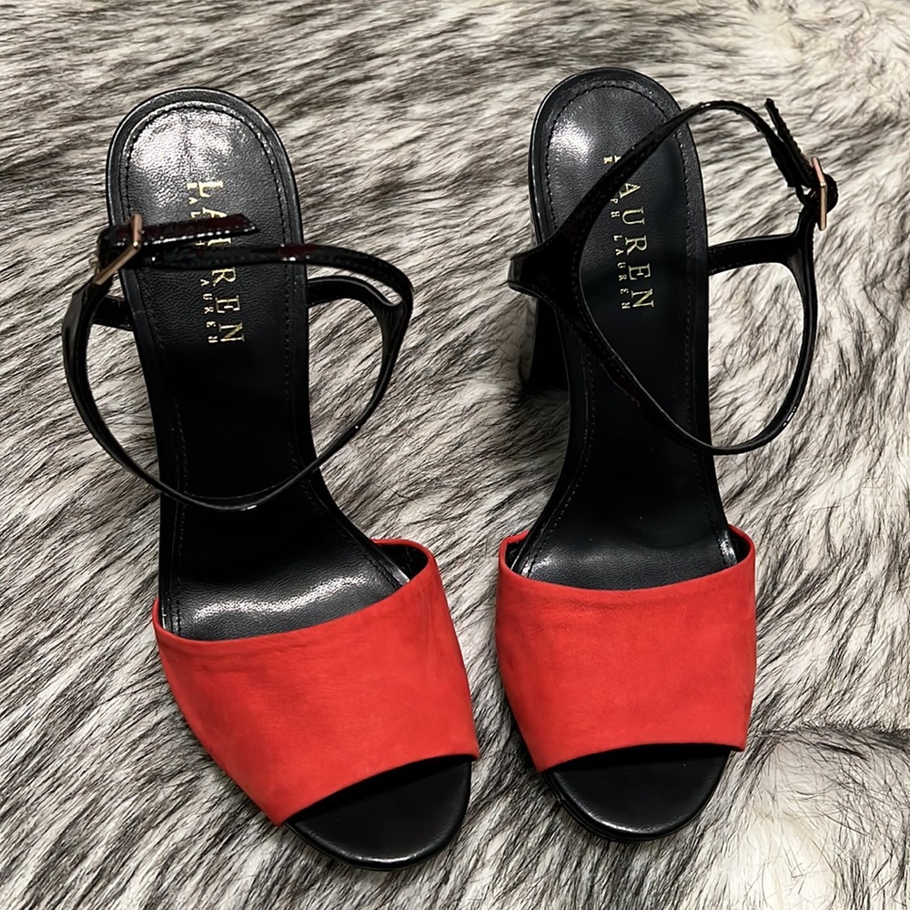 NWOT Ralph Lauren Beatrix Leather Sandal 7.5 - Picture 2 of 12
